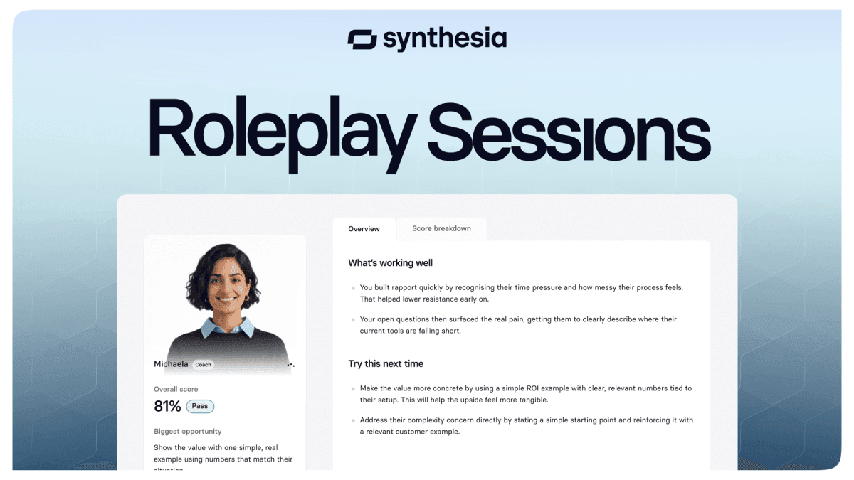 Synthesia با تمرین‌های نقش‌آفرینی هوش مصنوعی، آموزش سازمانی را وارد عصر جدیدی می‌کند